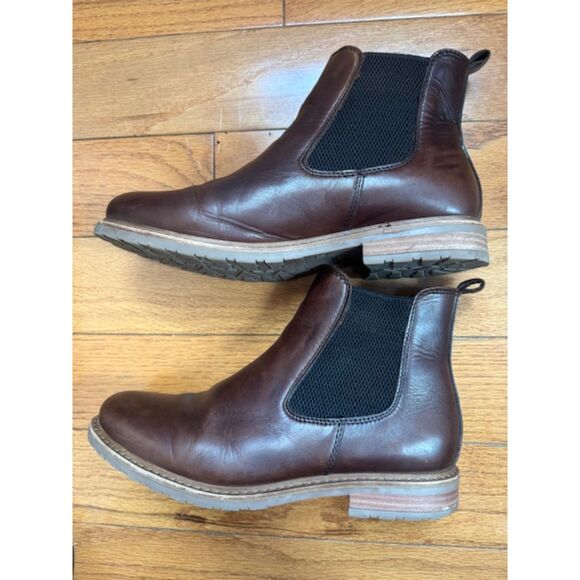 Tamaris Leather Chelsea Boots, Brown, Size 38. Made in Germany. - Picture 2 of 5